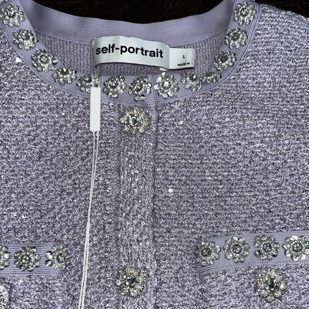 Brand New Self-Portrait sequin knit dress. bought too big and can’t return